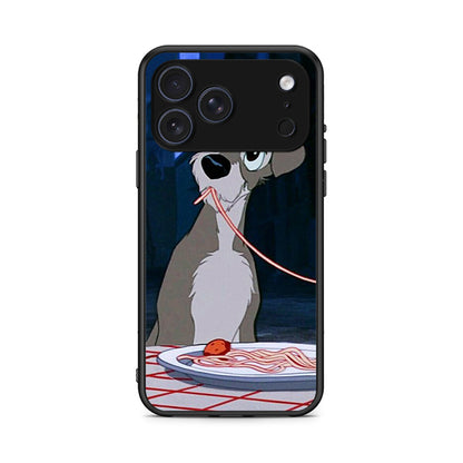 iPhone 17 Pro Max Lady And Tramp 1 Θήκη Αγίου Βαλεντίνου από τη Smartfits με σχέδιο στο πίσω μέρος και μαύρο περίβλημα | Smartphone case with colorful back and black bezels by Smartfits