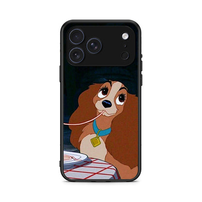 iPhone 17 Pro Max Lady And Tramp 2 Θήκη Αγίου Βαλεντίνου από τη Smartfits με σχέδιο στο πίσω μέρος και μαύρο περίβλημα | Smartphone case with colorful back and black bezels by Smartfits
