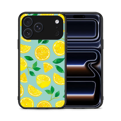 Θήκη iPhone 17 Pro Max Lemons από τη Smartfits με σχέδιο στο πίσω μέρος και μαύρο περίβλημα | iPhone 17 Pro Max Lemons case with colorful back and black bezels