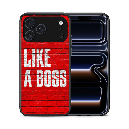Θήκη iPhone 17 Pro Max Like A Boss από τη Smartfits με σχέδιο στο πίσω μέρος και μαύρο περίβλημα | iPhone 17 Pro Max Like A Boss case with colorful back and black bezels