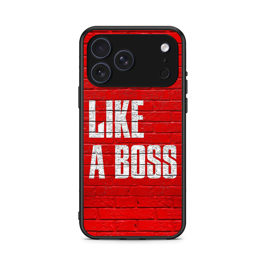 iPhone 17 Pro Max Like A Boss θήκη από τη Smartfits με σχέδιο στο πίσω μέρος και μαύρο περίβλημα | Smartphone case with colorful back and black bezels by Smartfits