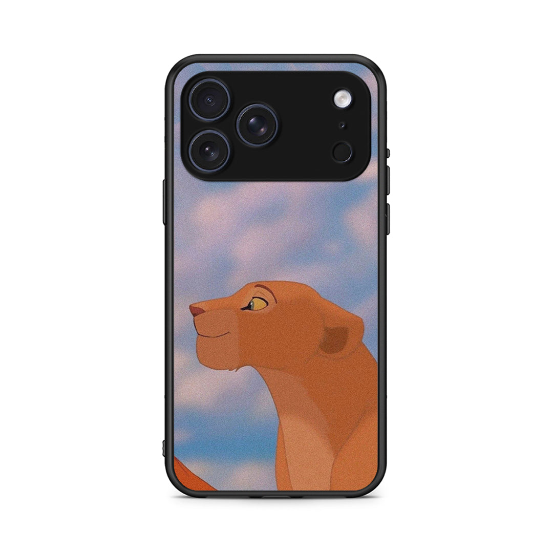 iPhone 17 Pro Max Lion Love 2 Θήκη Αγίου Βαλεντίνου από τη Smartfits με σχέδιο στο πίσω μέρος και μαύρο περίβλημα | Smartphone case with colorful back and black bezels by Smartfits