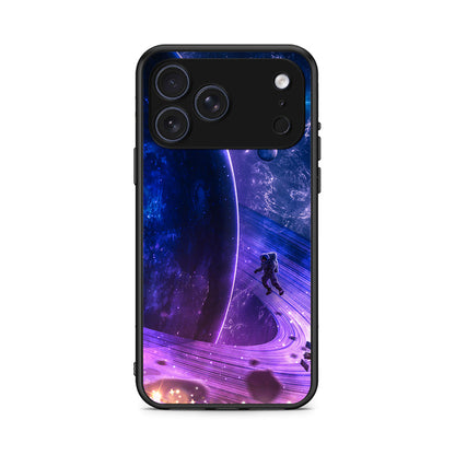 iPhone 17 Pro Max Lost Astronaut θήκη από τη Smartfits με σχέδιο στο πίσω μέρος και μαύρο περίβλημα | Smartphone case with colorful back and black bezels by Smartfits