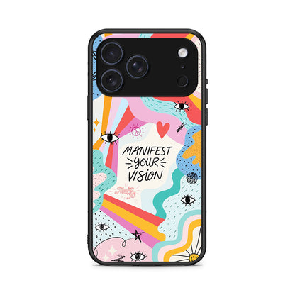 iPhone 17 Pro Max Manifest Your Vision θήκη από τη Smartfits με σχέδιο στο πίσω μέρος και μαύρο περίβλημα | Smartphone case with colorful back and black bezels by Smartfits