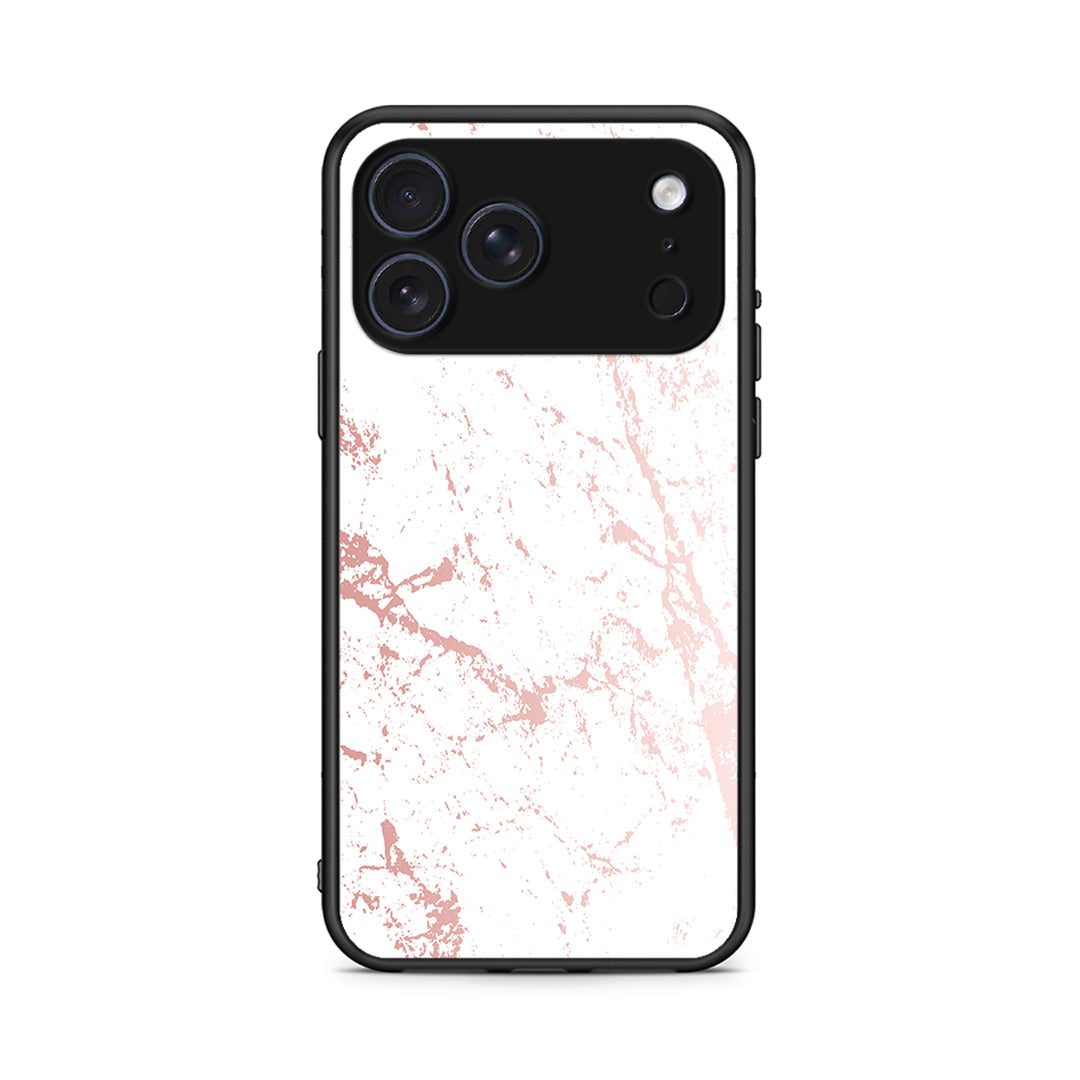 116 - iPhone 17 Pro Max Pink Splash Marble case, cover, bumper