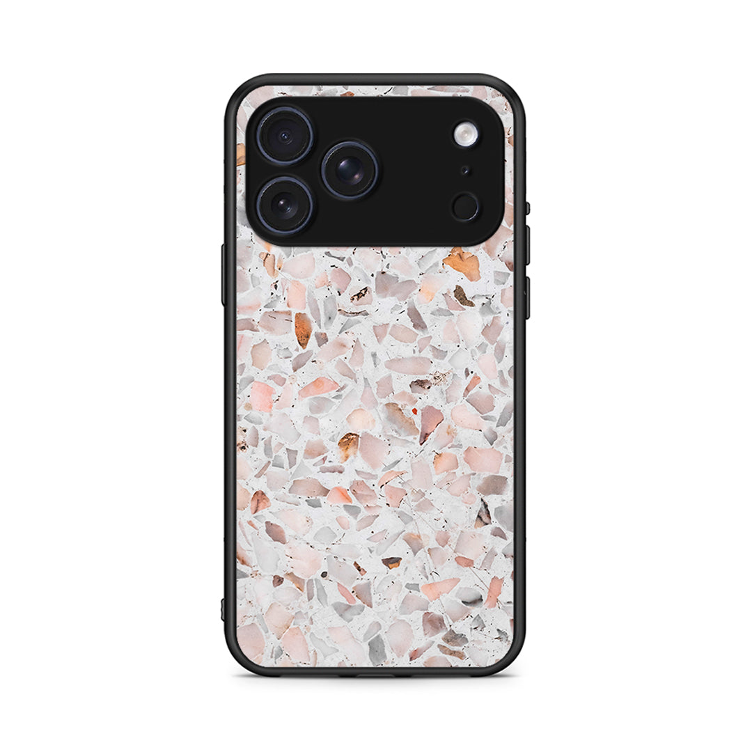 iPhone 17 Pro Max Marble Terrazzo θήκη από τη Smartfits με σχέδιο στο πίσω μέρος και μαύρο περίβλημα | Smartphone case with colorful back and black bezels by Smartfits