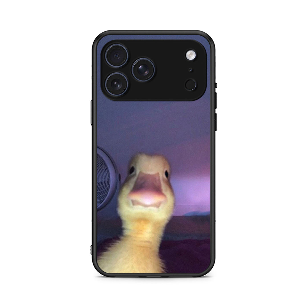 iPhone 17 Pro Max Meme Duck θήκη από τη Smartfits με σχέδιο στο πίσω μέρος και μαύρο περίβλημα | Smartphone case with colorful back and black bezels by Smartfits