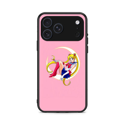 iPhone 17 Pro Max Moon Girl θήκη από τη Smartfits με σχέδιο στο πίσω μέρος και μαύρο περίβλημα | Smartphone case with colorful back and black bezels by Smartfits