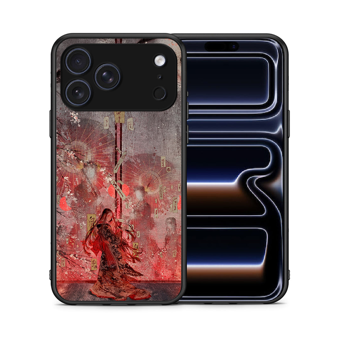 Θήκη iPhone 17 Pro Max Nezuko Kamado από τη Smartfits με σχέδιο στο πίσω μέρος και μαύρο περίβλημα | iPhone 17 Pro Max Nezuko Kamado case with colorful back and black bezels