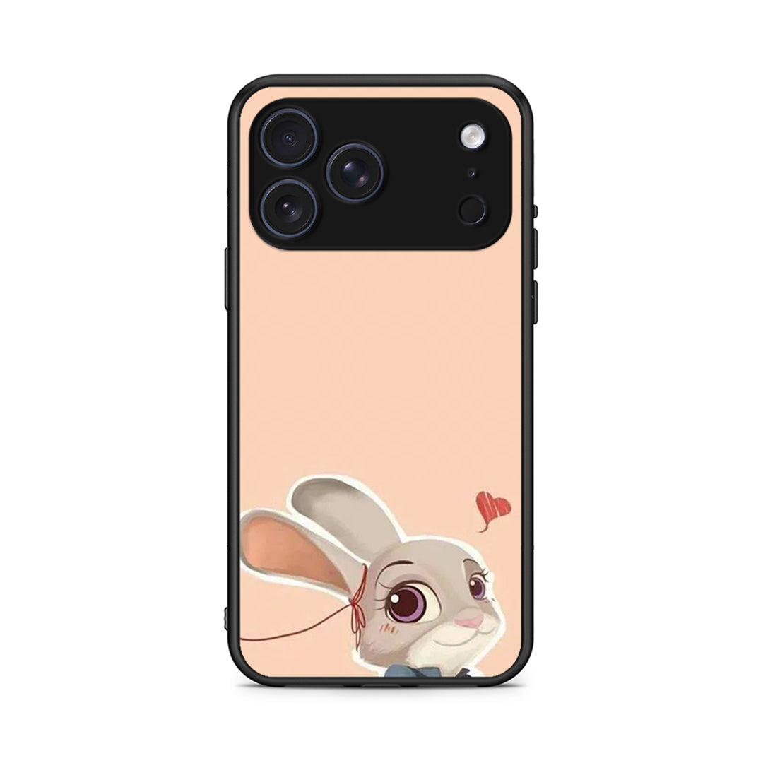 iPhone 17 Pro Max Nick Wilde And Judy Hopps Love 2 θήκη από τη Smartfits με σχέδιο στο πίσω μέρος και μαύρο περίβλημα | Smartphone case with colorful back and black bezels by Smartfits