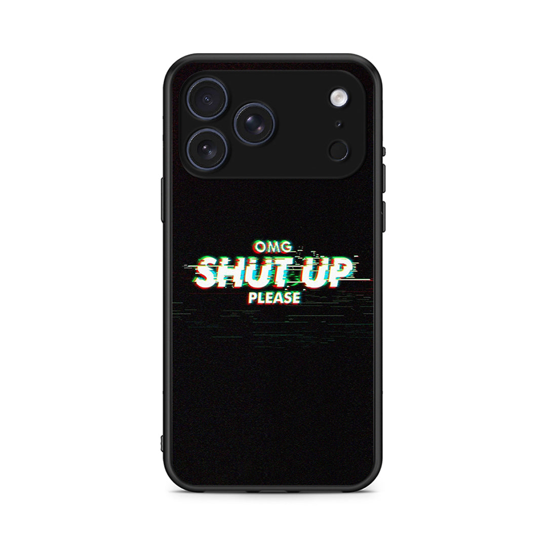 iPhone 17 Pro Max OMG ShutUp θήκη από τη Smartfits με σχέδιο στο πίσω μέρος και μαύρο περίβλημα | Smartphone case with colorful back and black bezels by Smartfits