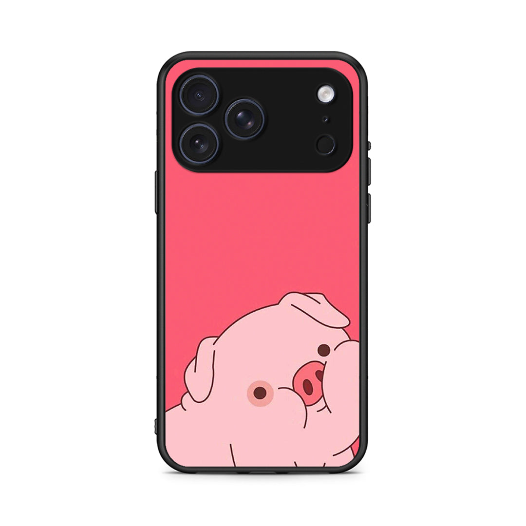 iPhone 17 Pro Max Pig Love 1 Θήκη Αγίου Βαλεντίνου από τη Smartfits με σχέδιο στο πίσω μέρος και μαύρο περίβλημα | Smartphone case with colorful back and black bezels by Smartfits