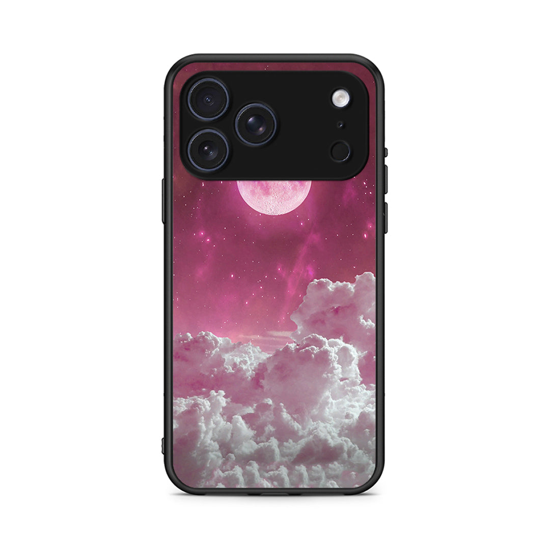 iPhone 17 Pro Max Pink Moon Θήκη από τη Smartfits με σχέδιο στο πίσω μέρος και μαύρο περίβλημα | Smartphone case with colorful back and black bezels by Smartfits