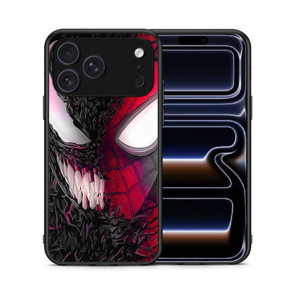 Θήκη iPhone 17 Pro Max SpiderVenom PopArt από τη Smartfits με σχέδιο στο πίσω μέρος και μαύρο περίβλημα | iPhone 17 Pro Max SpiderVenom PopArt case with colorful back and black bezels