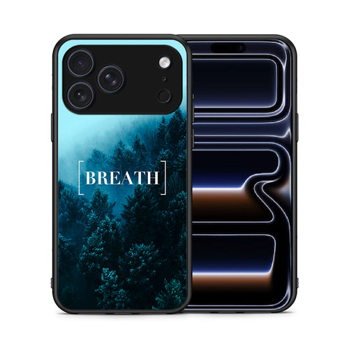 Θήκη iPhone 17 Pro Max Breath Quote από τη Smartfits με σχέδιο στο πίσω μέρος και μαύρο περίβλημα | iPhone 17 Pro Max Breath Quote case with colorful back and black bezels