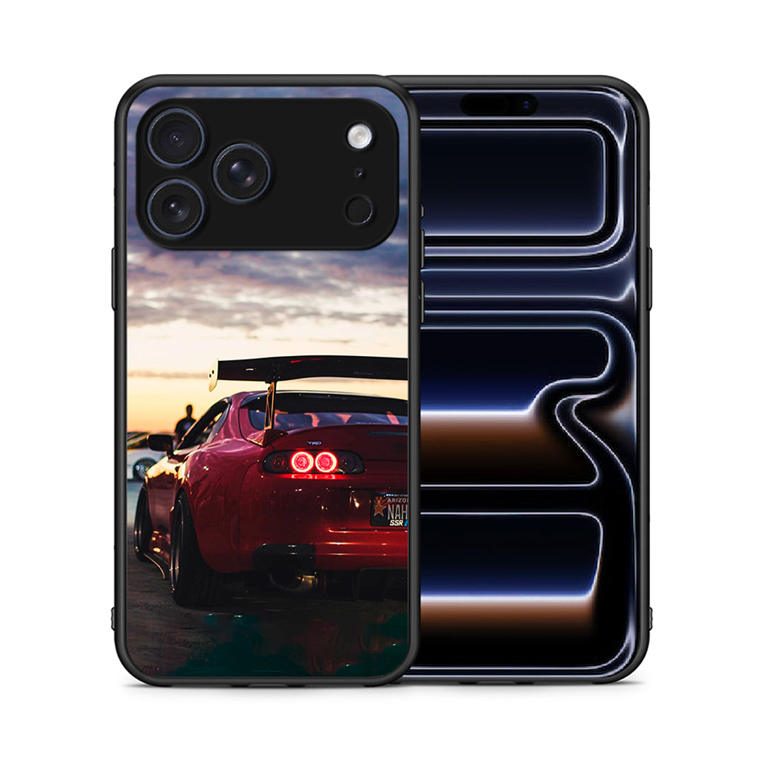 Θήκη iPhone 17 Pro Max Racing Supra από τη Smartfits με σχέδιο στο πίσω μέρος και μαύρο περίβλημα | iPhone 17 Pro Max Racing Supra case with colorful back and black bezels