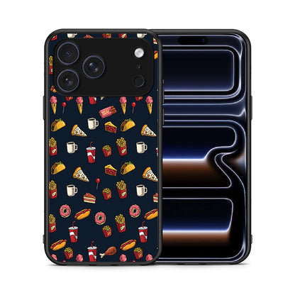 Θήκη iPhone 17 Pro Max Hungry Random από τη Smartfits με σχέδιο στο πίσω μέρος και μαύρο περίβλημα | iPhone 17 Pro Max Hungry Random case with colorful back and black bezels