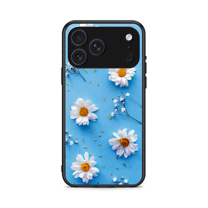 iPhone 17 Pro Max Real Daisies θήκη από τη Smartfits με σχέδιο στο πίσω μέρος και μαύρο περίβλημα | Smartphone case with colorful back and black bezels by Smartfits