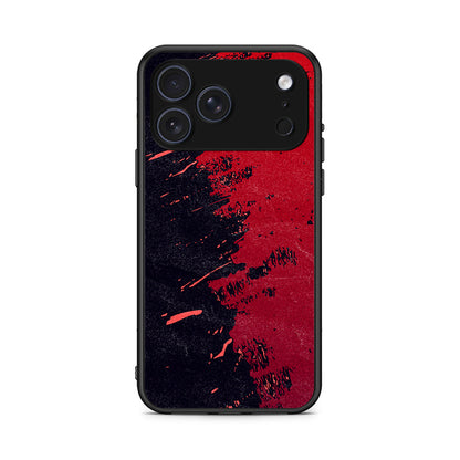 iPhone 17 Pro Max Red Paint Θήκη Αγίου Βαλεντίνου από τη Smartfits με σχέδιο στο πίσω μέρος και μαύρο περίβλημα | Smartphone case with colorful back and black bezels by Smartfits