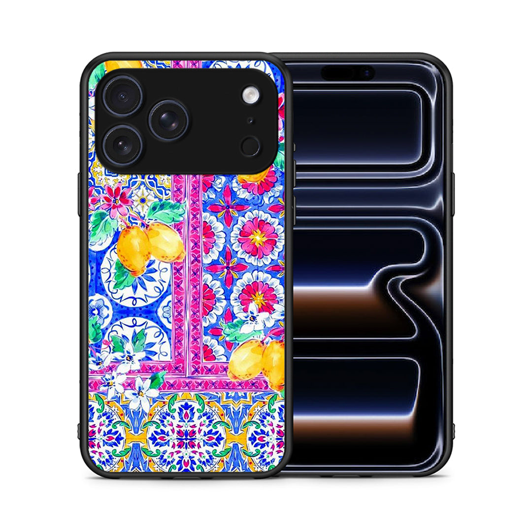 Θήκη iPhone 17 Pro Max Retro Spring από τη Smartfits με σχέδιο στο πίσω μέρος και μαύρο περίβλημα | iPhone 17 Pro Max Retro Spring case with colorful back and black bezels