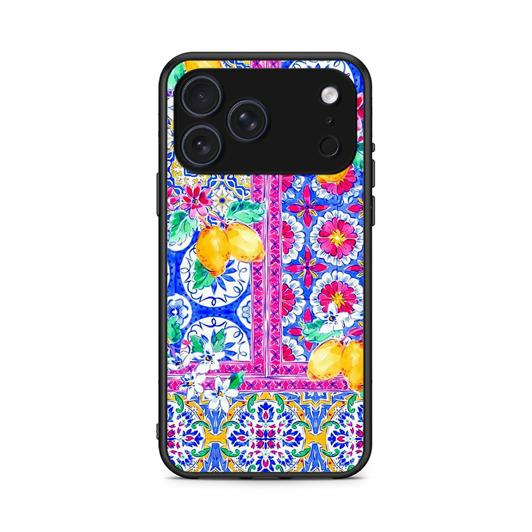 iPhone 17 Pro Max Retro Spring θήκη από τη Smartfits με σχέδιο στο πίσω μέρος και μαύρο περίβλημα | Smartphone case with colorful back and black bezels by Smartfits