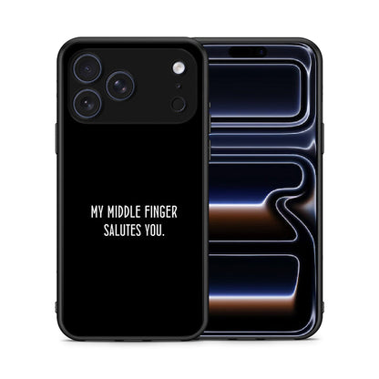 Θήκη iPhone 17 Pro Max Salute από τη Smartfits με σχέδιο στο πίσω μέρος και μαύρο περίβλημα | iPhone 17 Pro Max Salute case with colorful back and black bezels