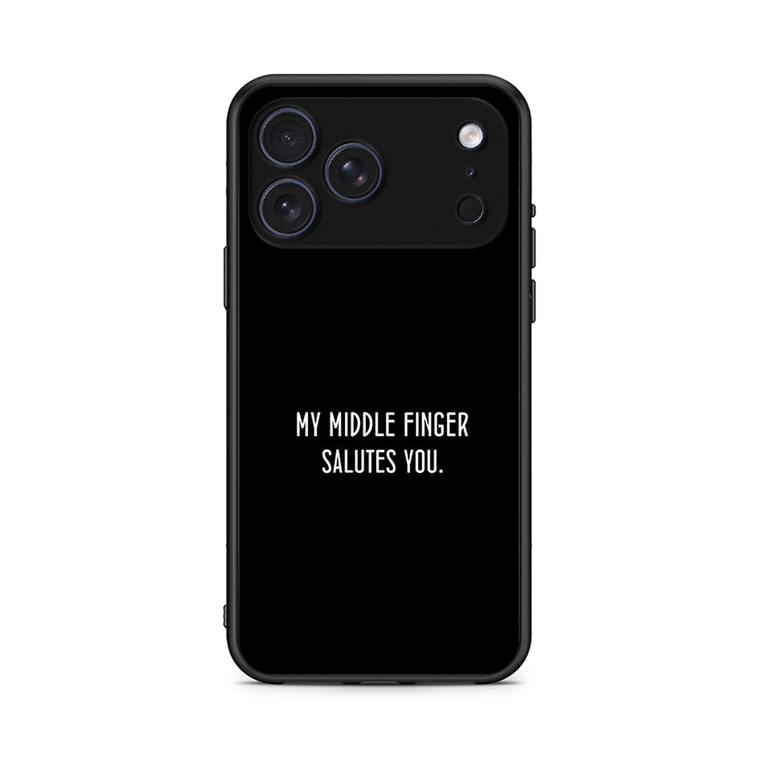 iPhone 17 Pro Max Salute θήκη από τη Smartfits με σχέδιο στο πίσω μέρος και μαύρο περίβλημα | Smartphone case with colorful back and black bezels by Smartfits