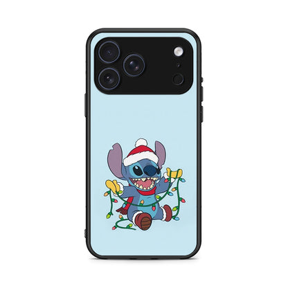 iPhone 17 Pro Max Santa Stich θήκη από τη Smartfits με σχέδιο στο πίσω μέρος και μαύρο περίβλημα | Smartphone case with colorful back and black bezels by Smartfits