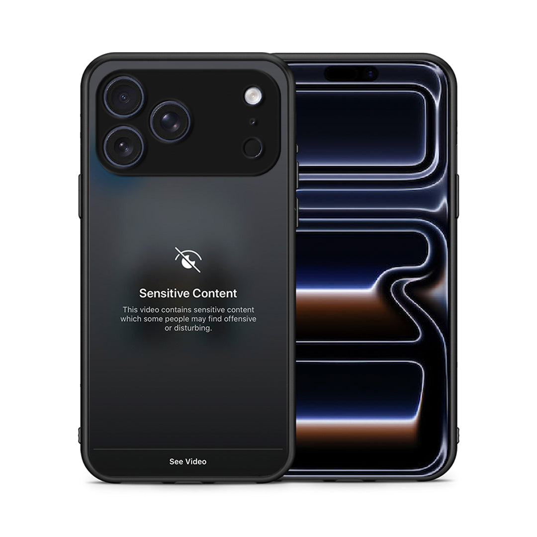 Θήκη iPhone 17 Pro Max Sensitive Content από τη Smartfits με σχέδιο στο πίσω μέρος και μαύρο περίβλημα | iPhone 17 Pro Max Sensitive Content case with colorful back and black bezels