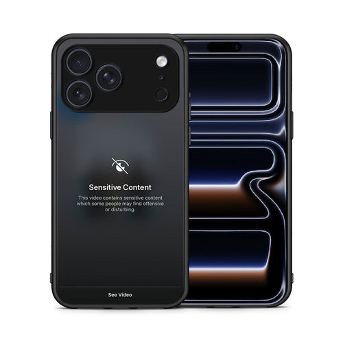 Θήκη iPhone 17 Pro Max Sensitive Content από τη Smartfits με σχέδιο στο πίσω μέρος και μαύρο περίβλημα | iPhone 17 Pro Max Sensitive Content case with colorful back and black bezels