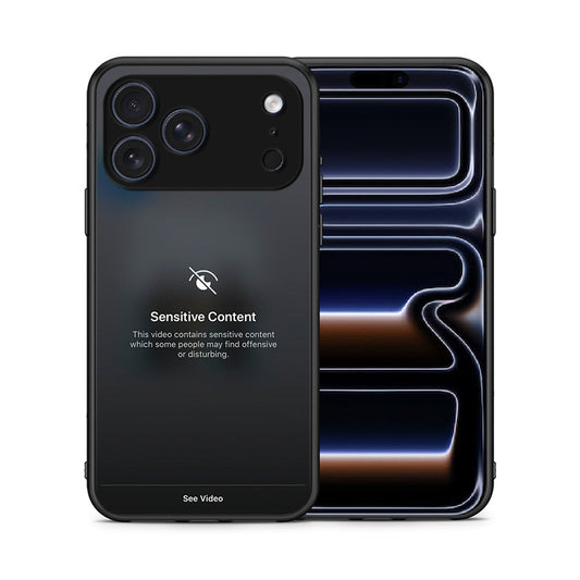 Θήκη iPhone 17 Pro Max Sensitive Content από τη Smartfits με σχέδιο στο πίσω μέρος και μαύρο περίβλημα | iPhone 17 Pro Max Sensitive Content case with colorful back and black bezels