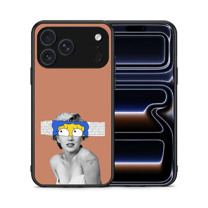 Θήκη iPhone 17 Pro Max Sim Merilyn από τη Smartfits με σχέδιο στο πίσω μέρος και μαύρο περίβλημα | iPhone 17 Pro Max Sim Merilyn case with colorful back and black bezels