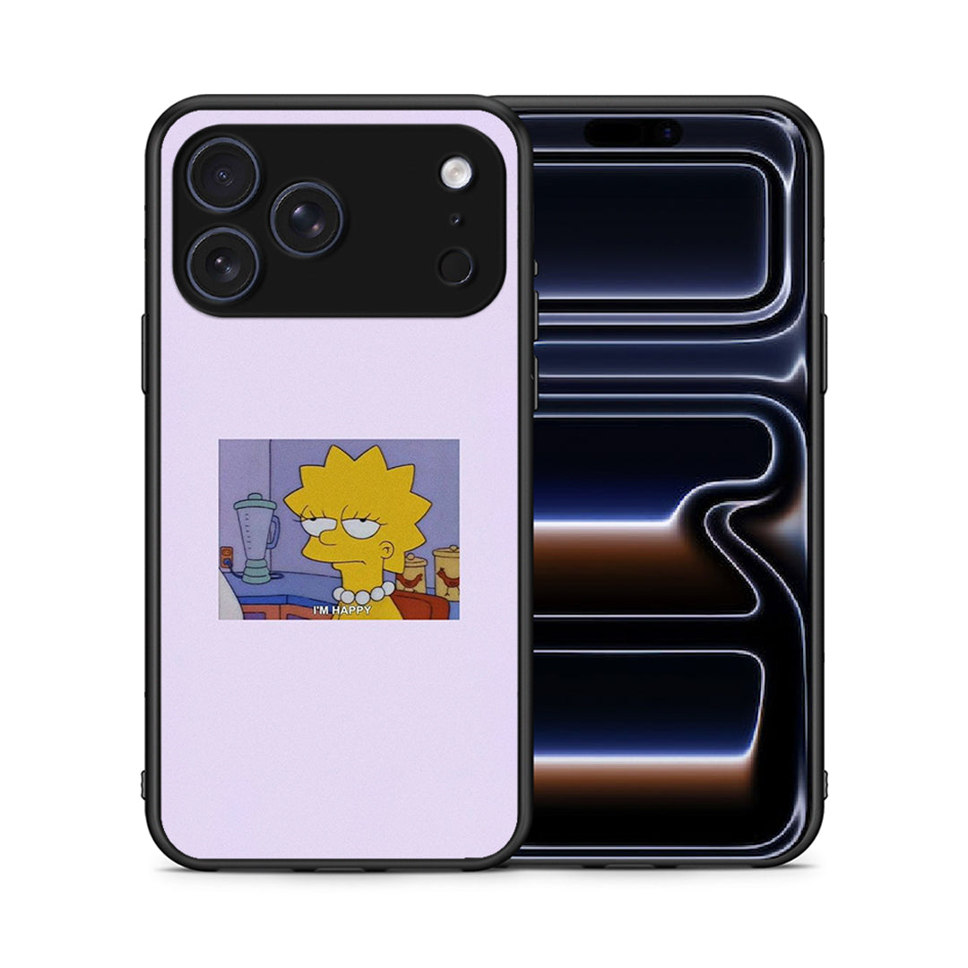 Θήκη iPhone 17 Pro Max So Happy από τη Smartfits με σχέδιο στο πίσω μέρος και μαύρο περίβλημα | iPhone 17 Pro Max So Happy case with colorful back and black bezels