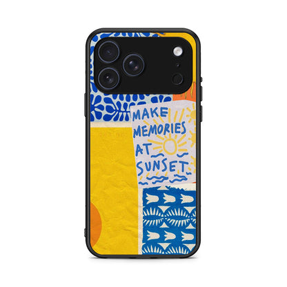 iPhone 17 Pro Max Sunset Memories Θήκη από τη Smartfits με σχέδιο στο πίσω μέρος και μαύρο περίβλημα | Smartphone case with colorful back and black bezels by Smartfits