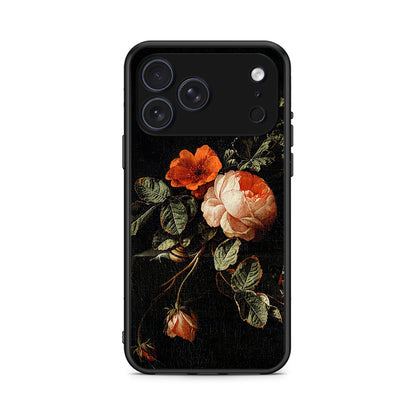iPhone 17 Pro Max Vintage Roses θήκη από τη Smartfits με σχέδιο στο πίσω μέρος και μαύρο περίβλημα | Smartphone case with colorful back and black bezels by Smartfits