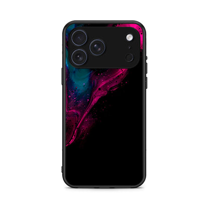 4 - iPhone 17 Pro Max Pink Black Watercolor case, cover, bumper