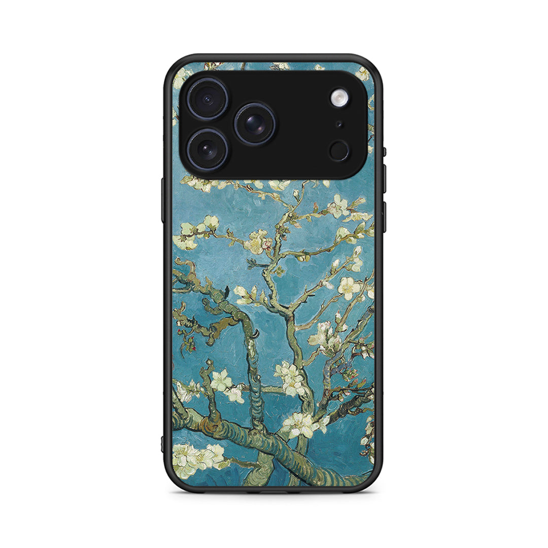 iPhone 17 Pro Max White Blossoms θήκη από τη Smartfits με σχέδιο στο πίσω μέρος και μαύρο περίβλημα | Smartphone case with colorful back and black bezels by Smartfits