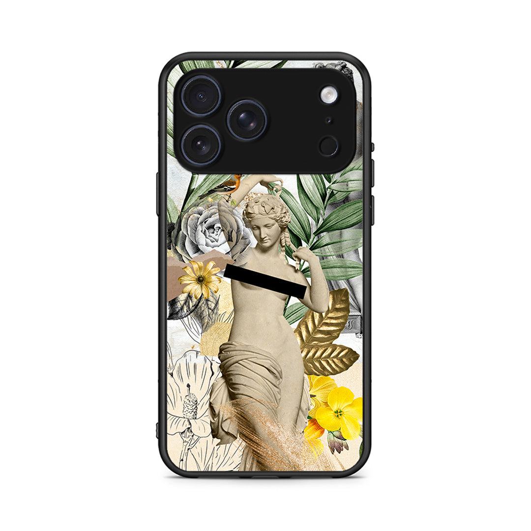 iPhone 17 Pro Max Woman Statue θήκη από τη Smartfits με σχέδιο στο πίσω μέρος και μαύρο περίβλημα | Smartphone case with colorful back and black bezels by Smartfits