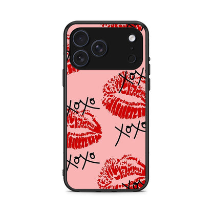 iPhone 17 Pro Max XOXO Lips θήκη από τη Smartfits με σχέδιο στο πίσω μέρος και μαύρο περίβλημα | Smartphone case with colorful back and black bezels by Smartfits