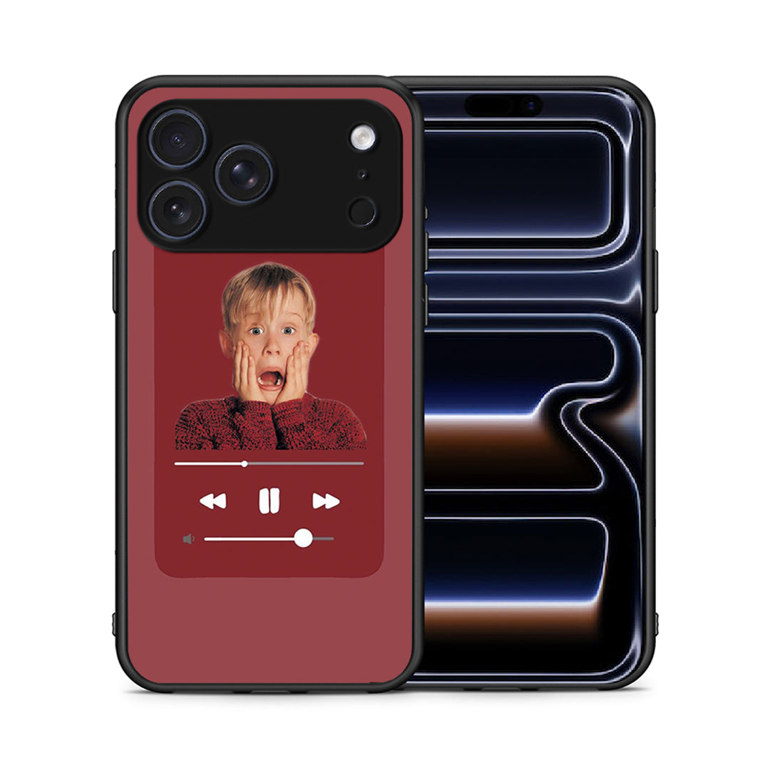 Θήκη iPhone 17 Pro Max Xmas Alone Music από τη Smartfits με σχέδιο στο πίσω μέρος και μαύρο περίβλημα | iPhone 17 Pro Max Xmas Alone Music case with colorful back and black bezels