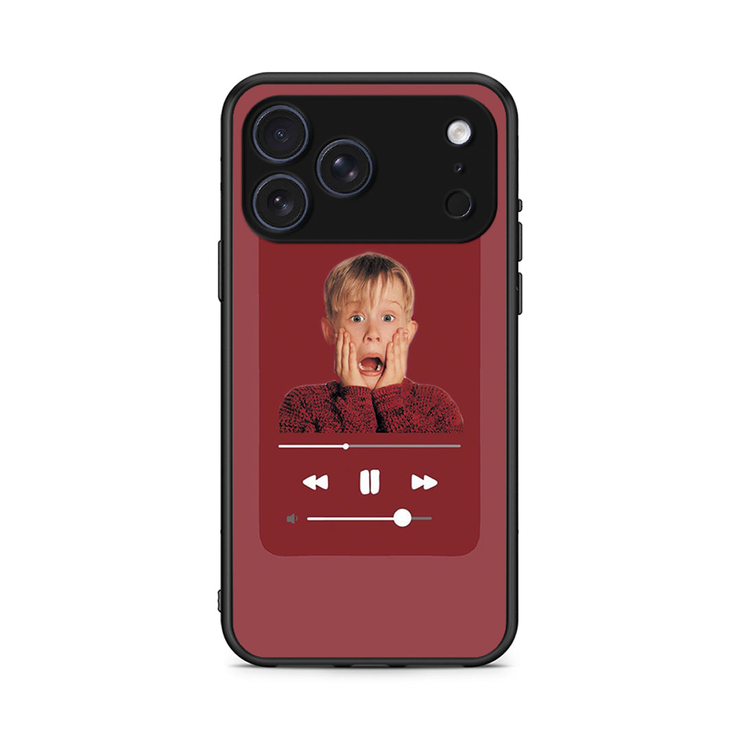iPhone 17 Pro Max Xmas Alone Music θήκη από τη Smartfits με σχέδιο στο πίσω μέρος και μαύρο περίβλημα | Smartphone case with colorful back and black bezels by Smartfits