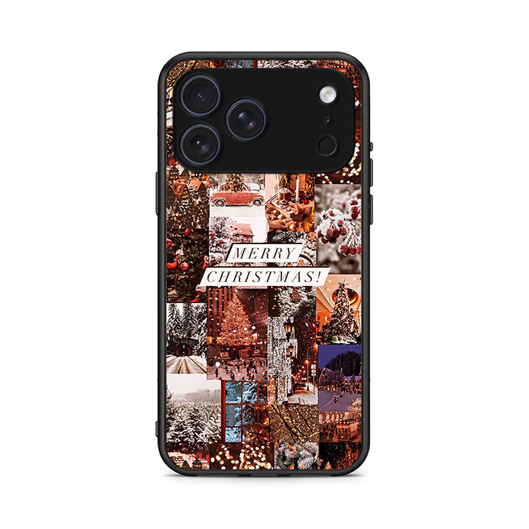 iPhone 17 Pro Max Xmas Collage θήκη από τη Smartfits με σχέδιο στο πίσω μέρος και μαύρο περίβλημα | Smartphone case with colorful back and black bezels by Smartfits
