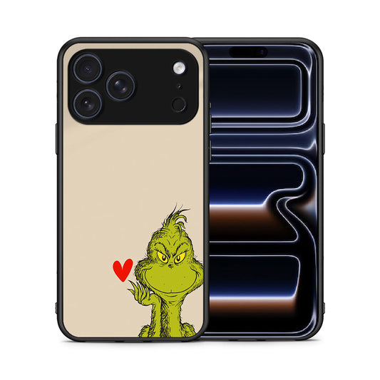 Θήκη iPhone 17 Pro Max Xmas Grinch από τη Smartfits με σχέδιο στο πίσω μέρος και μαύρο περίβλημα | iPhone 17 Pro Max Xmas Grinch case with colorful back and black bezels