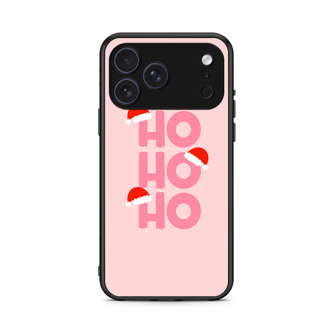 iPhone 17 Pro Max Xmas Ho Ho Ho θήκη από τη Smartfits με σχέδιο στο πίσω μέρος και μαύρο περίβλημα | Smartphone case with colorful back and black bezels by Smartfits
