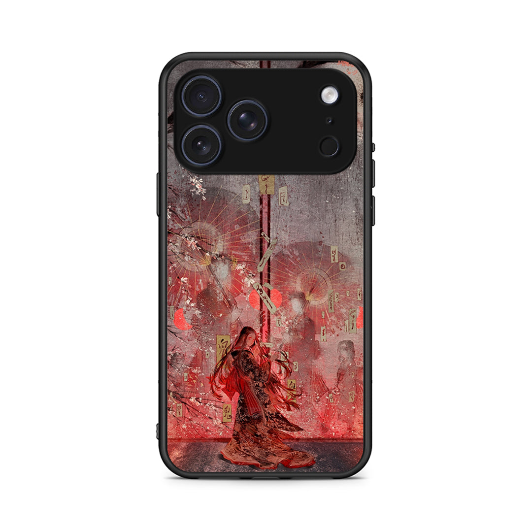 iPhone 17 Pro Nezuko Kamado θήκη από τη Smartfits με σχέδιο στο πίσω μέρος και μαύρο περίβλημα | Smartphone case with colorful back and black bezels by Smartfits