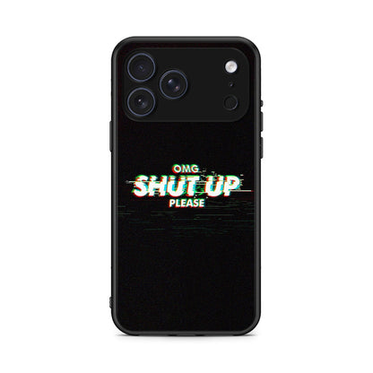 iPhone 17 Pro OMG ShutUp θήκη από τη Smartfits με σχέδιο στο πίσω μέρος και μαύρο περίβλημα | Smartphone case with colorful back and black bezels by Smartfits