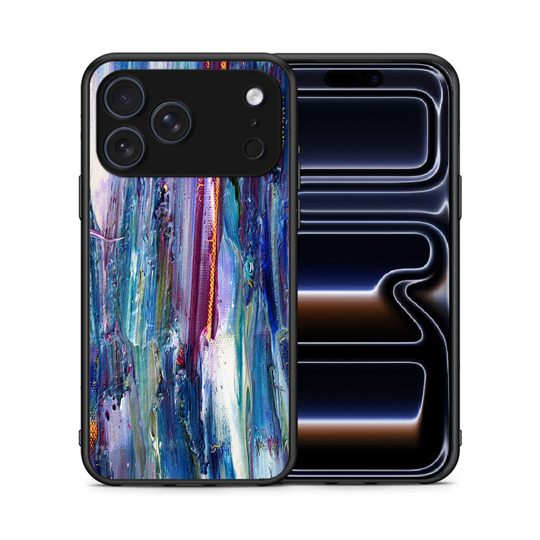 Θήκη iPhone 17 Pro Winter Paint από τη Smartfits με σχέδιο στο πίσω μέρος και μαύρο περίβλημα | iPhone 17 Pro Winter Paint case with colorful back and black bezels