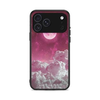 iPhone 17 Pro Pink Moon Θήκη από τη Smartfits με σχέδιο στο πίσω μέρος και μαύρο περίβλημα | Smartphone case with colorful back and black bezels by Smartfits