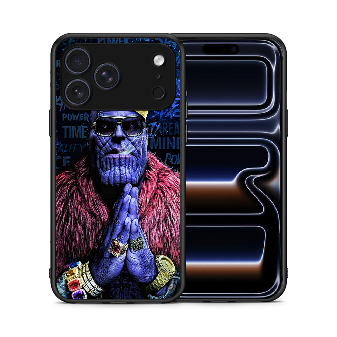 Θήκη iPhone 17 Pro Thanos PopArt από τη Smartfits με σχέδιο στο πίσω μέρος και μαύρο περίβλημα | iPhone 17 Pro Thanos PopArt case with colorful back and black bezels