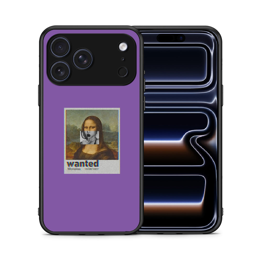 Θήκη iPhone 17 Pro Monalisa Popart από τη Smartfits με σχέδιο στο πίσω μέρος και μαύρο περίβλημα | iPhone 17 Pro Monalisa Popart case with colorful back and black bezels